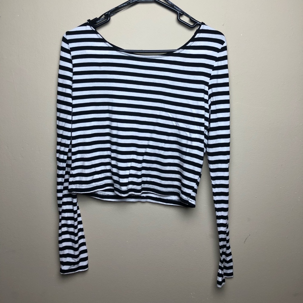 Striped cropped top